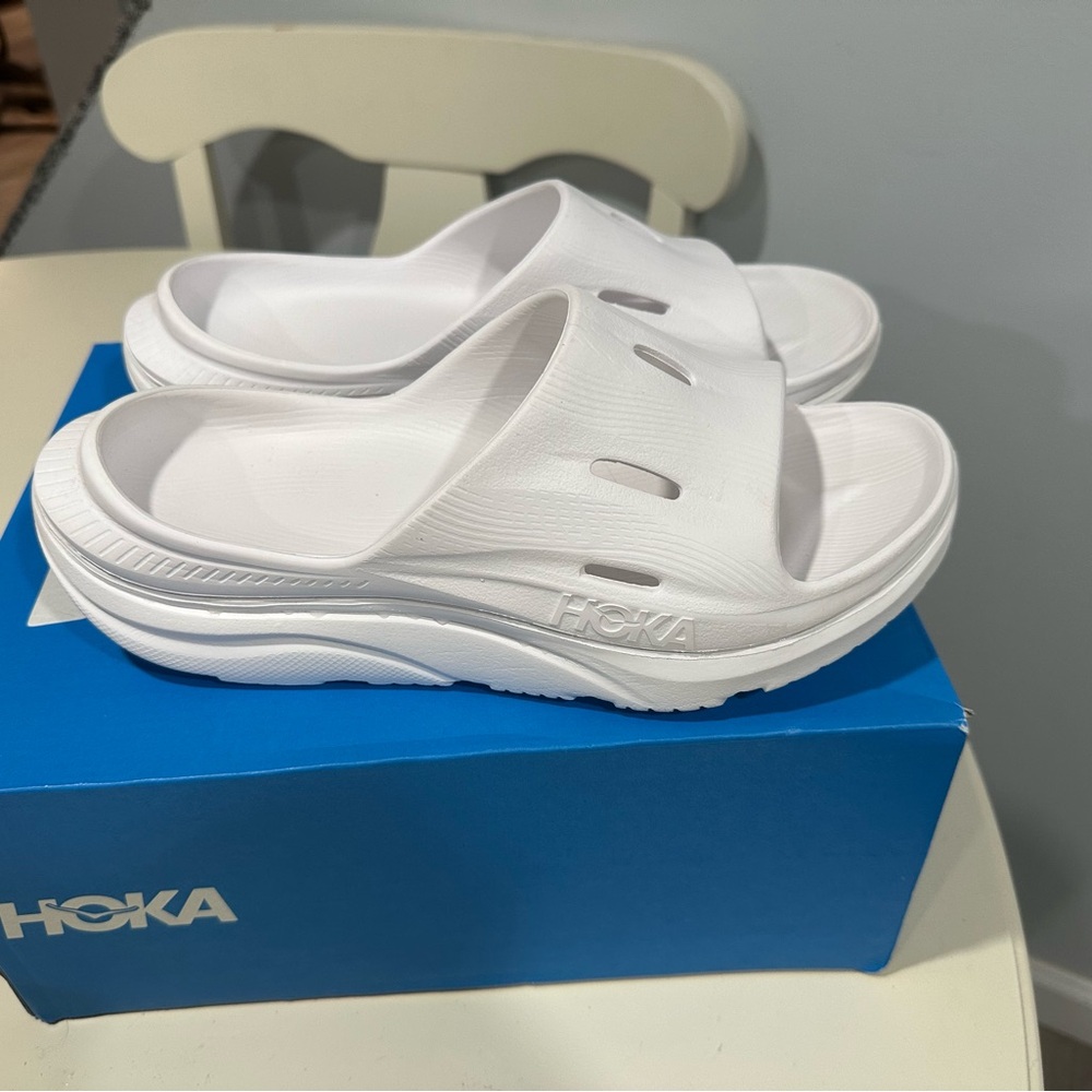 Hoka Women's Classic White Slide Sandals